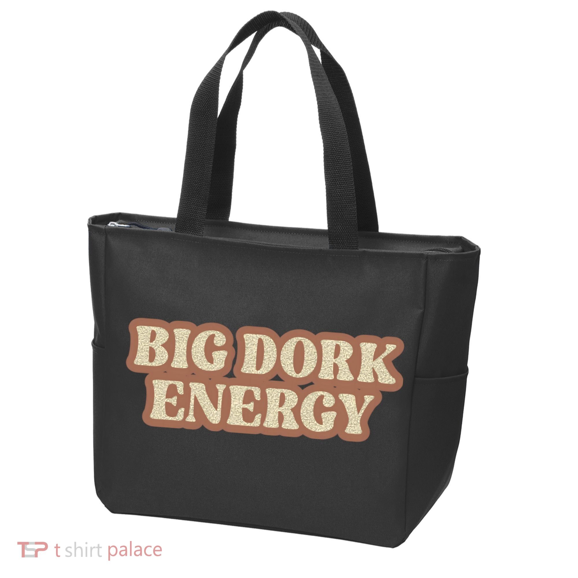 Funny Saying Big Dork Energy 70s Retro Style Tote Bag