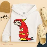 Flash Sloth Cool Nerd Gift For Him Hoodie thumb 4