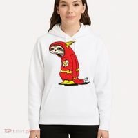 Flash Sloth Cool Nerd Gift For Him Hoodie thumb 5