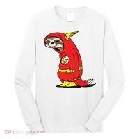 Flash Sloth Cool Nerd Gift For Him Long Sleeve Shirt thumb 0