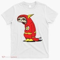 Flash Sloth Cool Nerd Gift For Him T-Shirt thumb 0