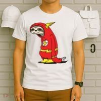 Flash Sloth Cool Nerd Gift For Him T-Shirt thumb 6
