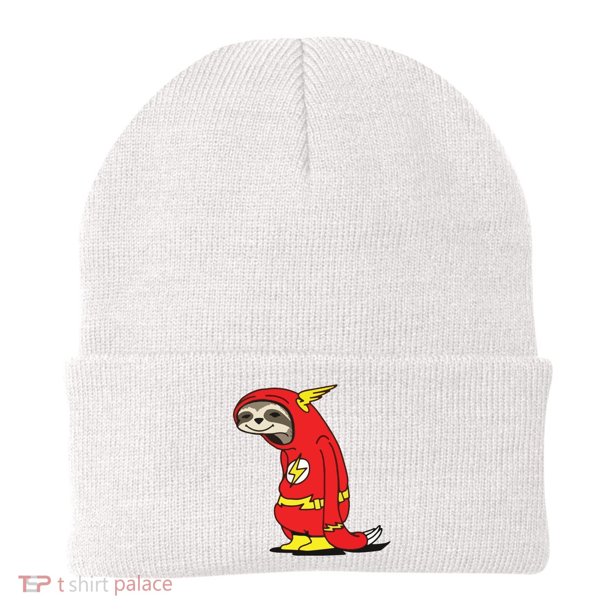 Flash Sloth Cool Nerd Gift For Him Beanie