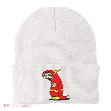Flash Sloth Cool Nerd Gift For Him Beanie