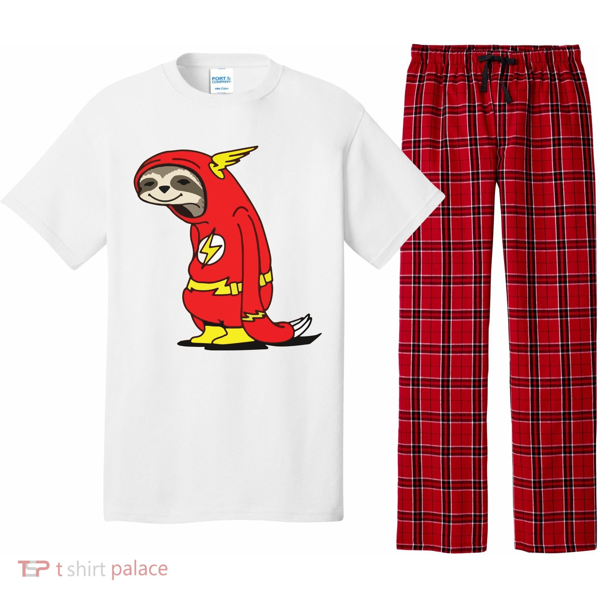 Flash Sloth Cool Nerd Gift For Him Pajama Set
