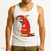 Flash Sloth Cool Nerd Gift For Him Tank Top thumb 3