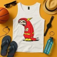 Flash Sloth Cool Nerd Gift For Him Tank Top thumb 4