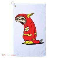 Flash Sloth Cool Nerd Gift For Him Golf Towel thumb 0