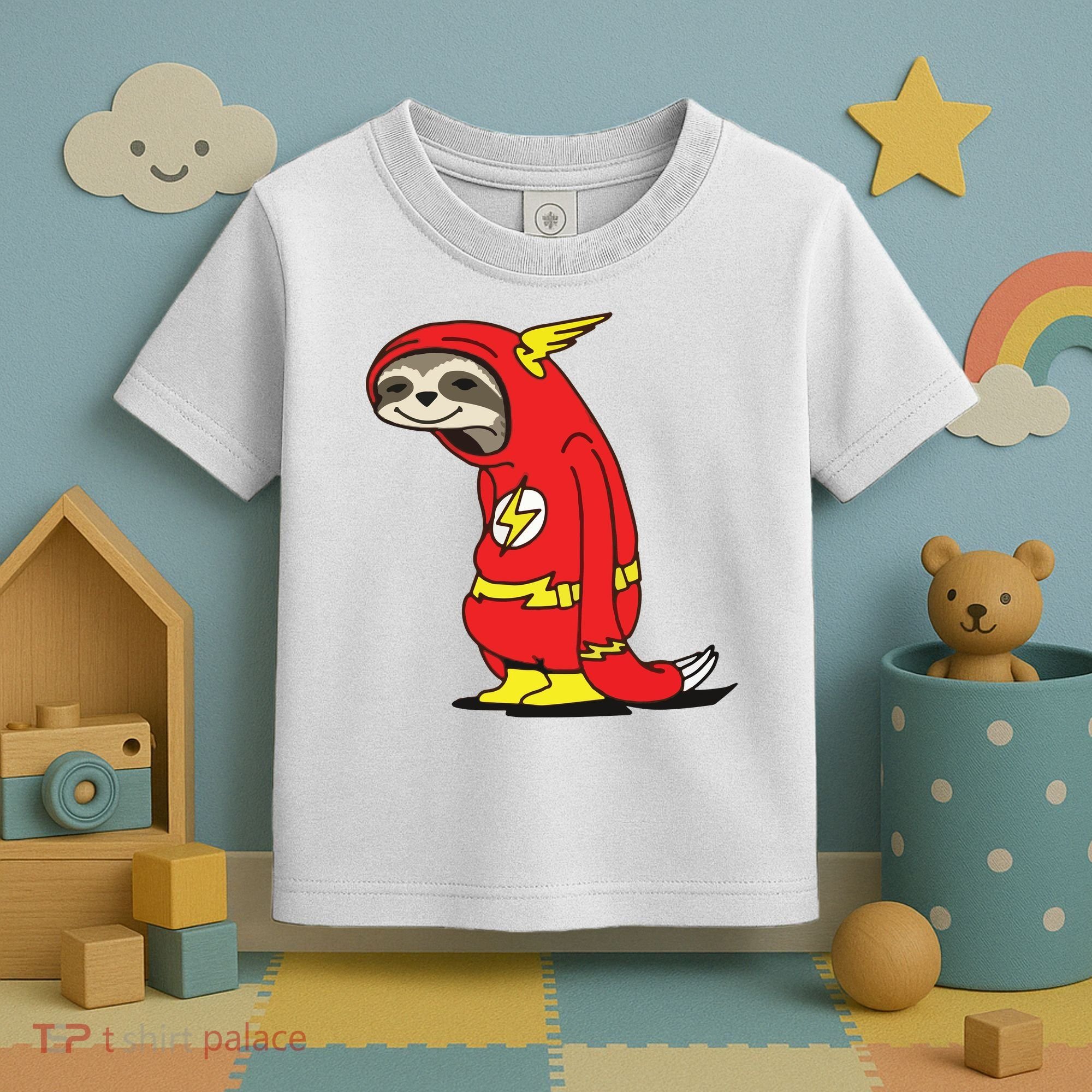 Flash Sloth Cool Nerd Gift For Him Toddler T-Shirt
