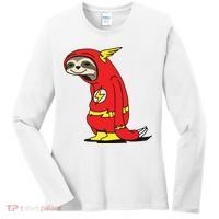 Flash Sloth Cool Nerd Gift For Him Women's Long Sleeve Shirt thumb 0