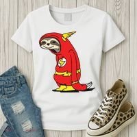Flash Sloth Cool Nerd Gift For Him Women's T-Shirt thumb 3