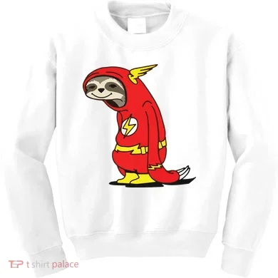Flash Sloth Cool Nerd Gift For Him Kids Sweatshirt