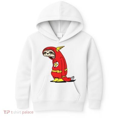 Flash Sloth Cool Nerd Gift For Him Kids Hoodie