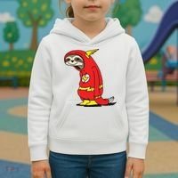 Flash Sloth Cool Nerd Gift For Him Kids Hoodie thumb 3