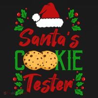 Funny SantaS Cookie Tester Christmas Cookies Taste Test Gift USA-Made Doggie Bandana thumb 2