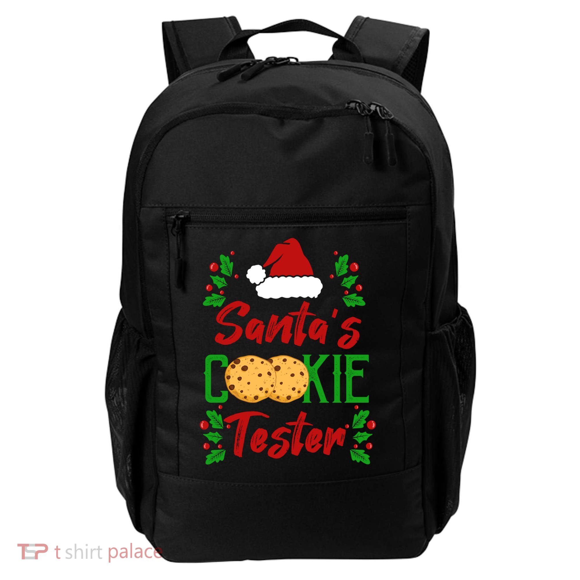 Funny SantaS Cookie Tester Christmas Cookies Taste Test Gift Backpack