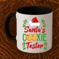 Funny SantaS Cookie Tester Christmas Cookies Taste Test Gift Coffee Mug thumb 2
