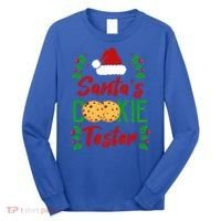 Funny SantaS Cookie Tester Christmas Cookies Taste Test Gift Long Sleeve Shirt thumb 0