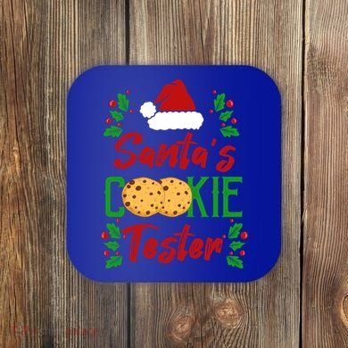 Funny SantaS Cookie Tester Christmas Cookies Taste Test Gift Coaster