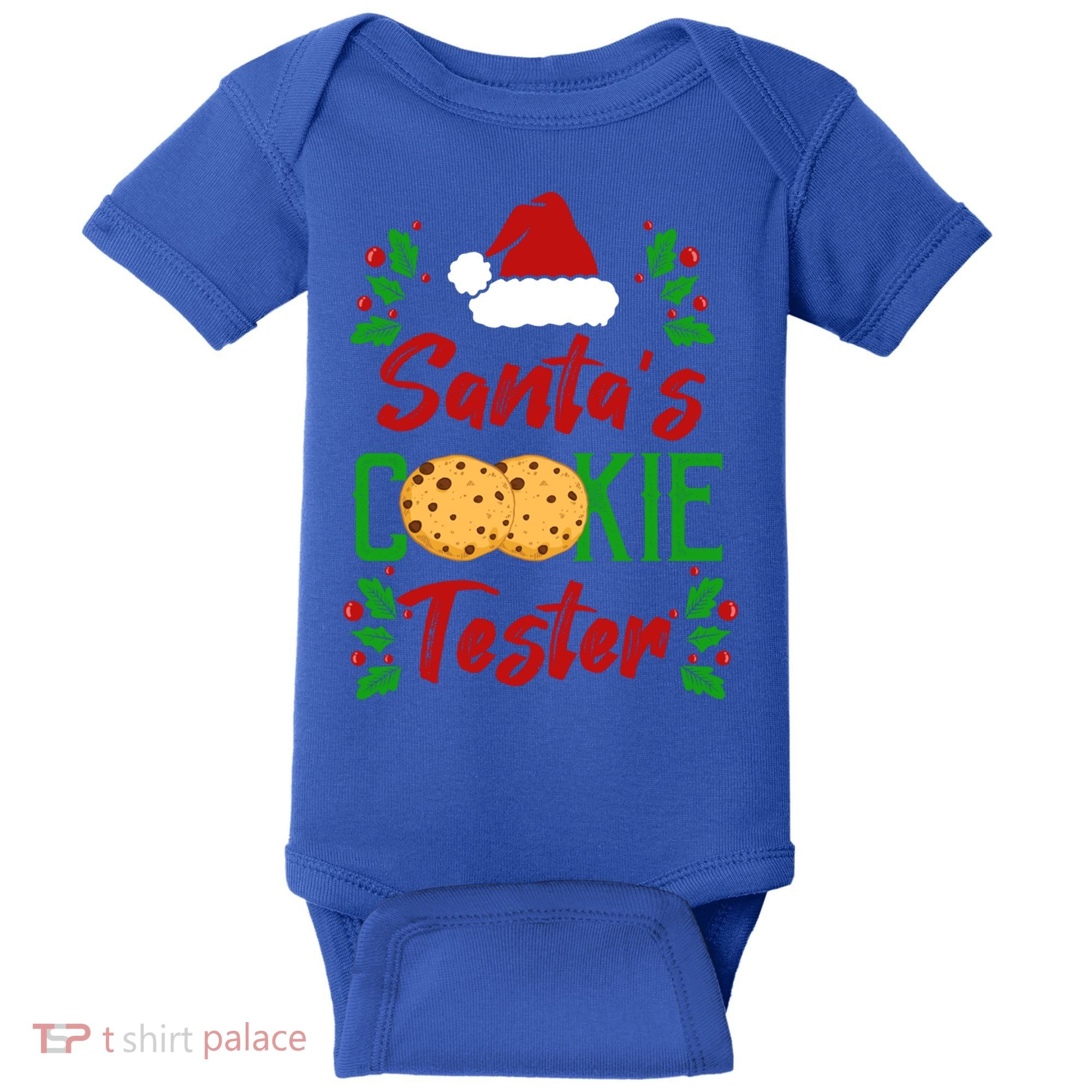 Funny SantaS Cookie Tester Christmas Cookies Taste Test Gift Baby Bodysuit