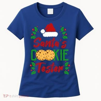 Funny SantaS Cookie Tester Christmas Cookies Taste Test Gift Women's T-Shirt