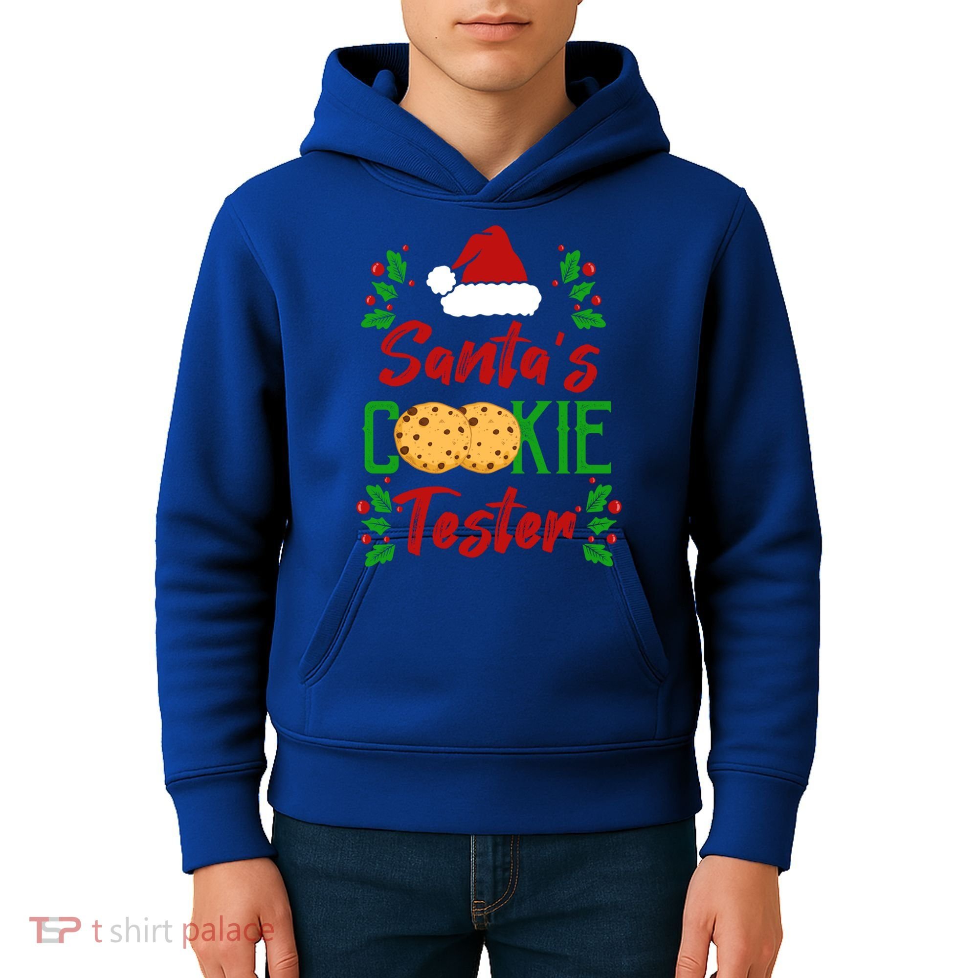 Funny SantaS Cookie Tester Christmas Cookies Taste Test Gift Kids Hoodie