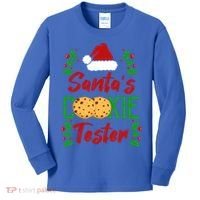 Funny SantaS Cookie Tester Christmas Cookies Taste Test Gift Kids Long Sleeve Shirt thumb 0