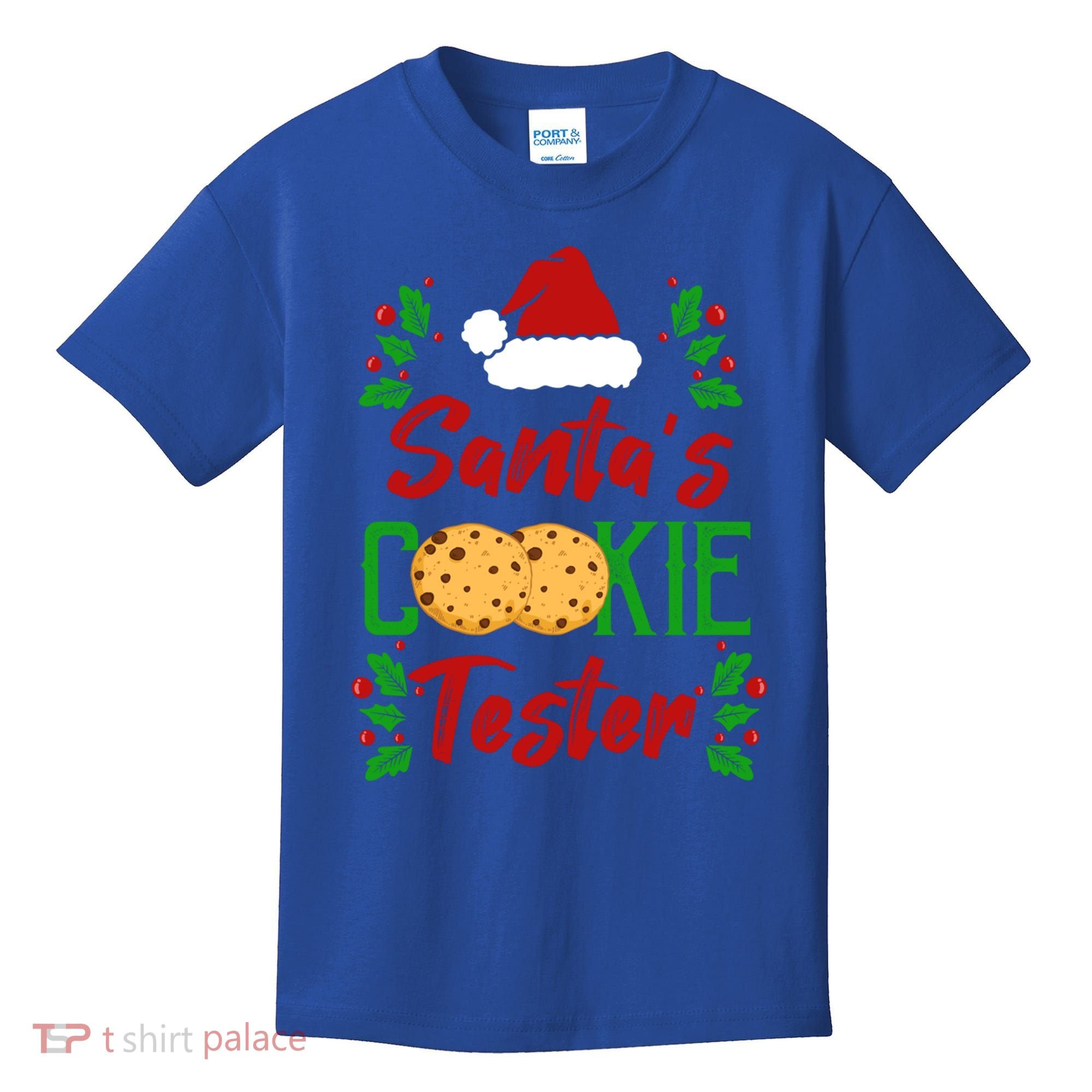 Funny SantaS Cookie Tester Christmas Cookies Taste Test Gift Kids T-Shirt