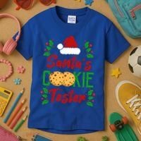 Funny SantaS Cookie Tester Christmas Cookies Taste Test Gift Kids T-Shirt thumb 3