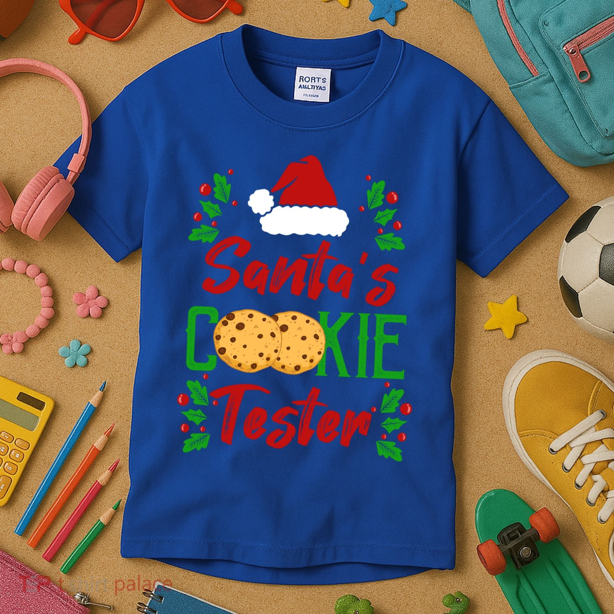 Funny SantaS Cookie Tester Christmas Cookies Taste Test Gift Kids T-Shirt