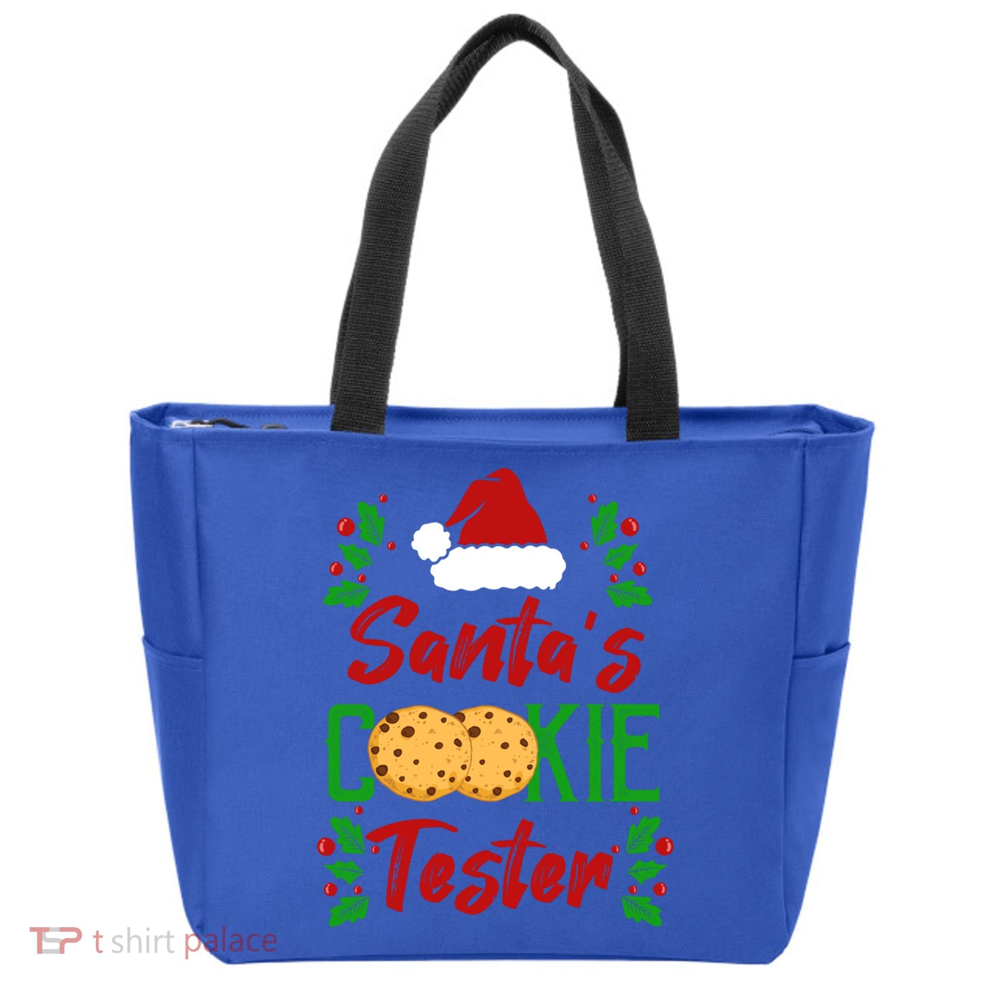 Funny SantaS Cookie Tester Christmas Cookies Taste Test Gift Tote Bag