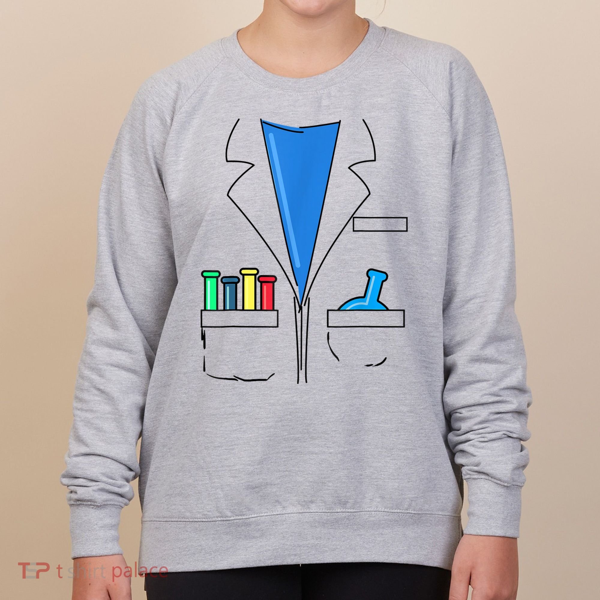 Funny Scientist Costume Nerd Chemistry Halloween Science Teacher Women's Sweatshirt