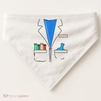 Funny Scientist Costume Nerd Chemistry Halloween Science Teacher USA-Made Doggie Bandana thumb 0