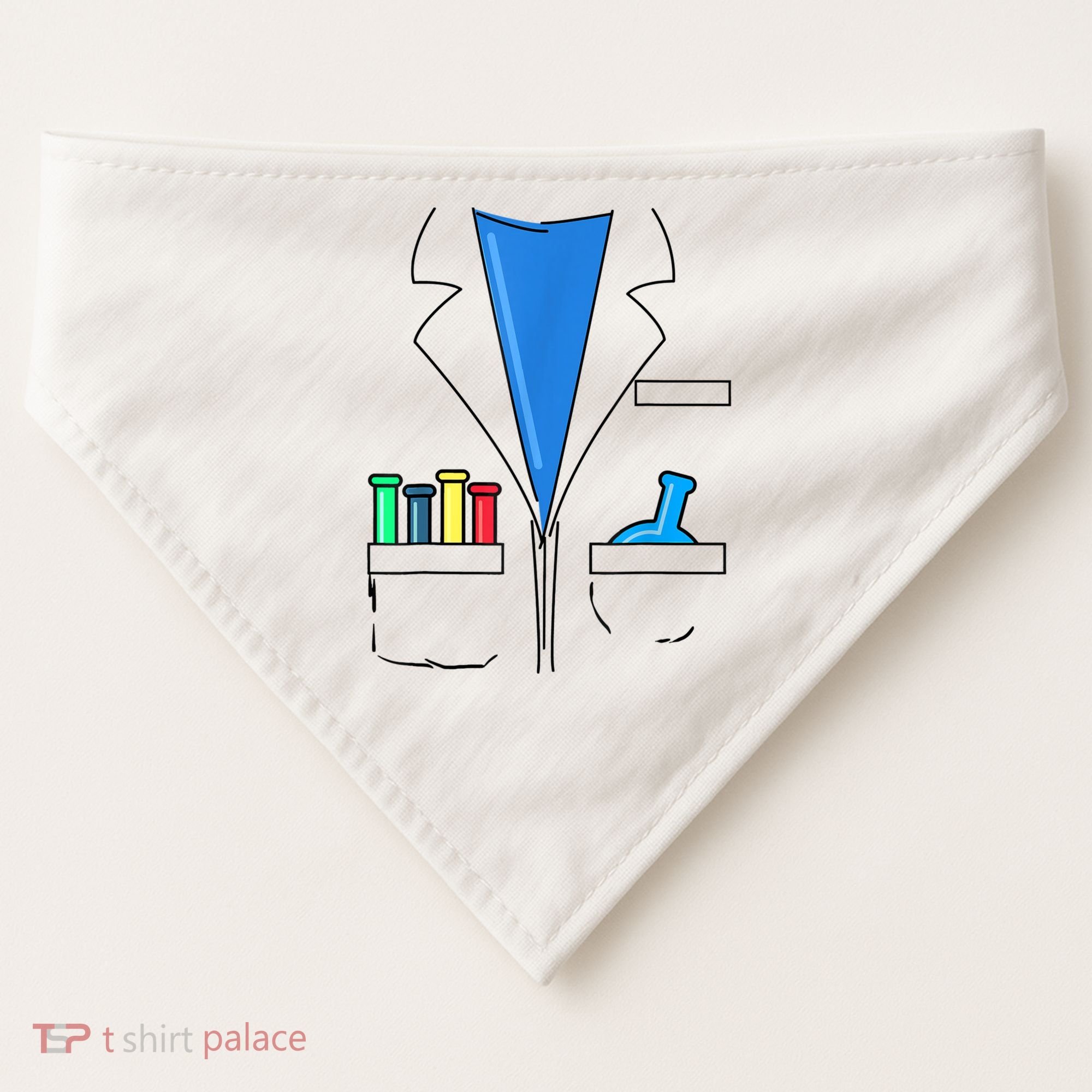 Funny Scientist Costume Nerd Chemistry Halloween Science Teacher USA-Made Doggie Bandana