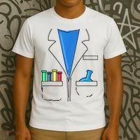Funny Scientist Costume Nerd Chemistry Halloween Science Teacher T-Shirt thumb 3
