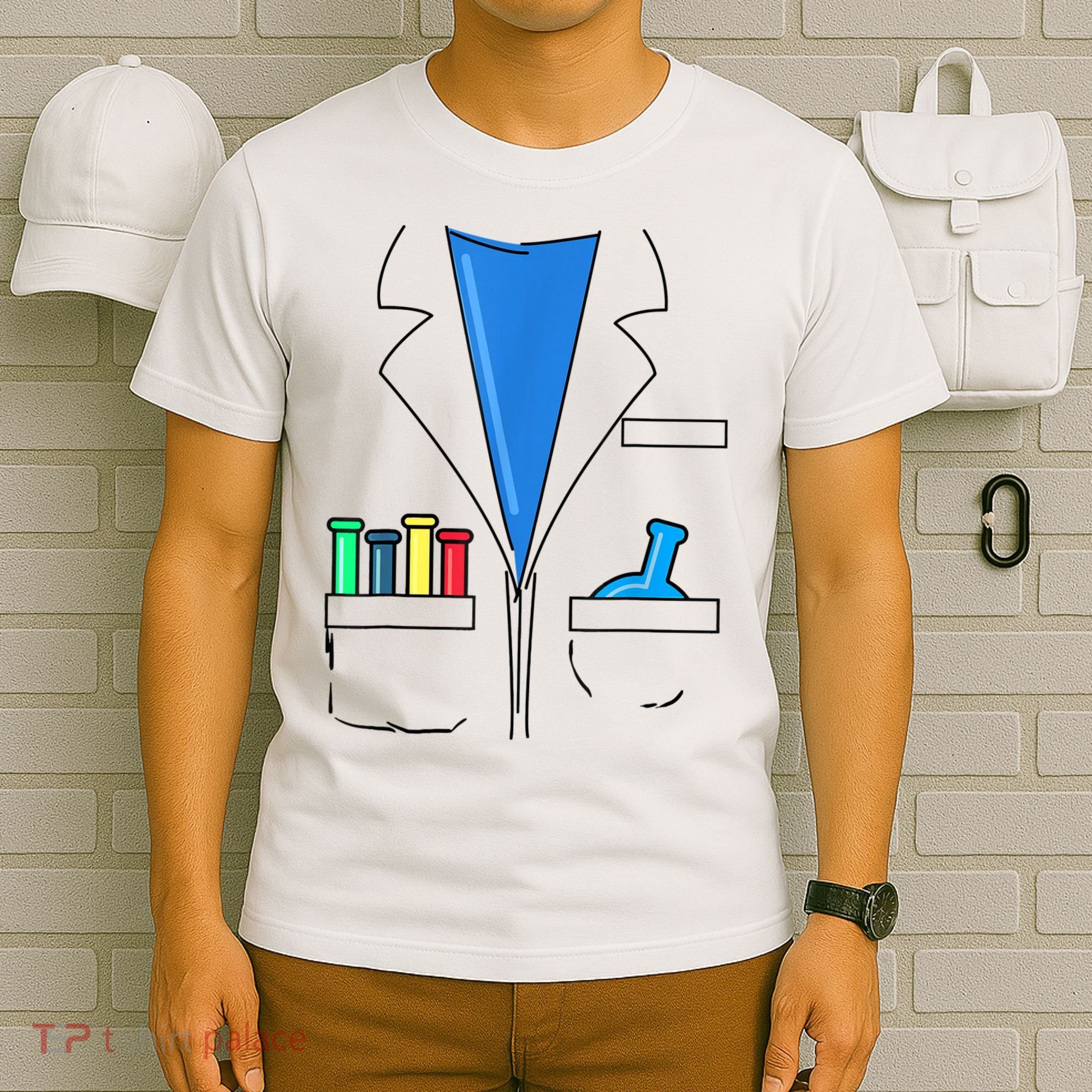 Funny Scientist Costume Nerd Chemistry Halloween Science Teacher T-Shirt