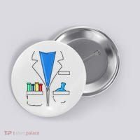 Funny Scientist Costume Nerd Chemistry Halloween Science Teacher Button thumb 0