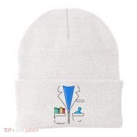 Funny Scientist Costume Nerd Chemistry Halloween Science Teacher Beanie thumb 0