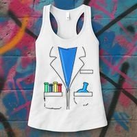 Funny Scientist Costume Nerd Chemistry Halloween Science Teacher Women's Tank Top thumb 3