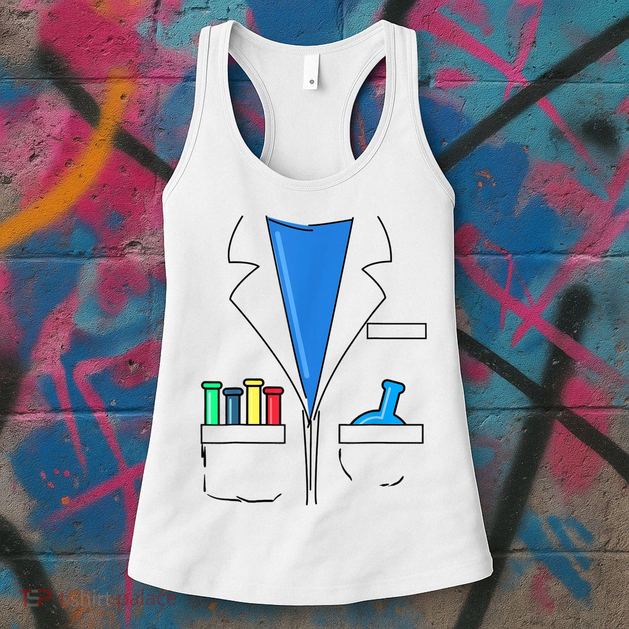 Funny Scientist Costume Nerd Chemistry Halloween Science Teacher Women's Tank Top
