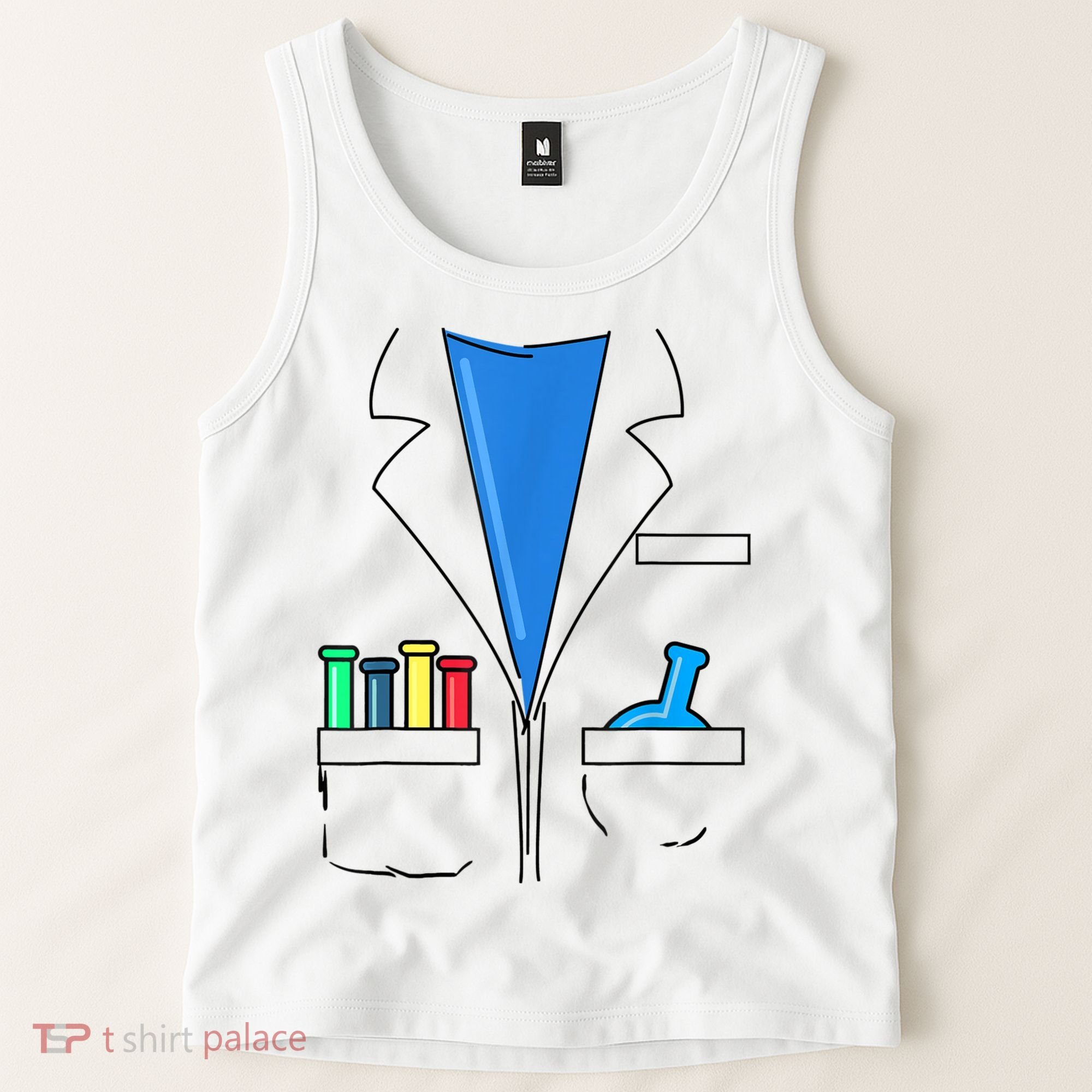 Funny Scientist Costume Nerd Chemistry Halloween Science Teacher Tank Top