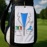 Funny Scientist Costume Nerd Chemistry Halloween Science Teacher Golf Towel thumb 2