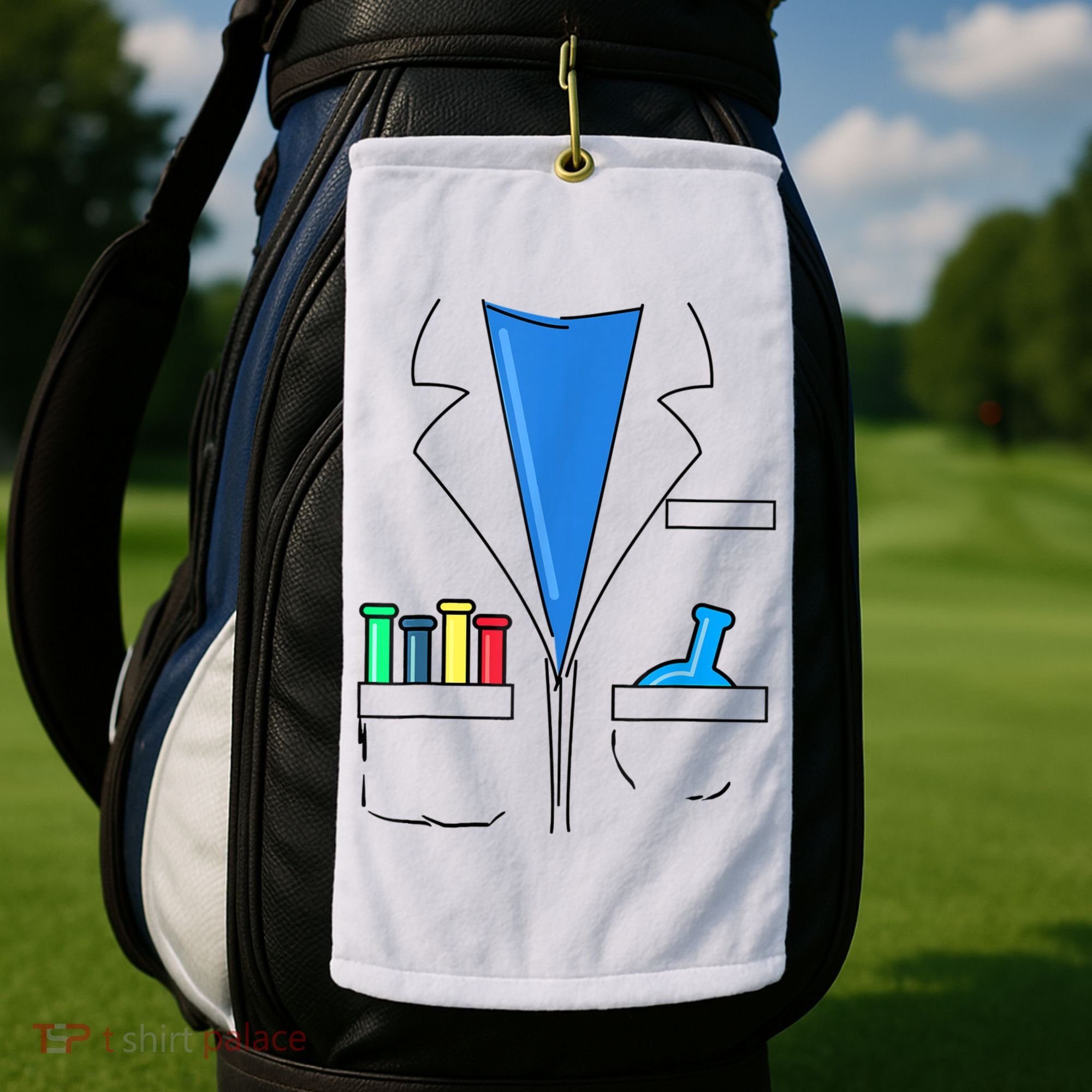 Funny Scientist Costume Nerd Chemistry Halloween Science Teacher Golf Towel