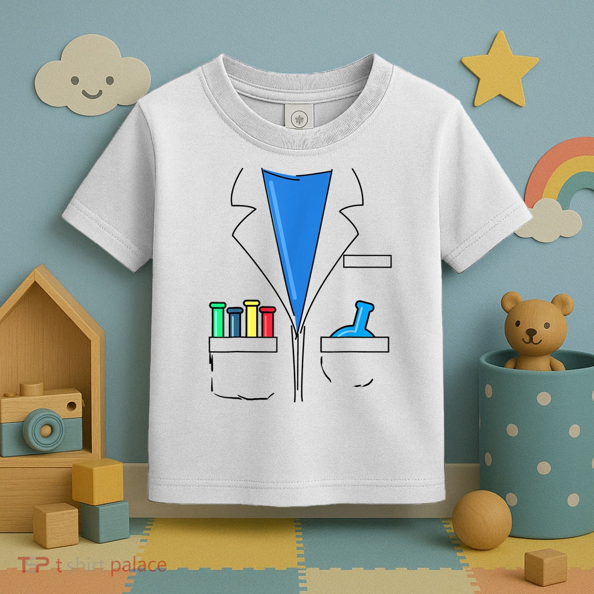 Funny Scientist Costume Nerd Chemistry Halloween Science Teacher Toddler T-Shirt