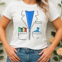 Funny Scientist Costume Nerd Chemistry Halloween Science Teacher Women's T-Shirt thumb 2