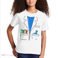 Funny Scientist Costume Nerd Chemistry Halloween Science Teacher Kids T-Shirt thumb 2