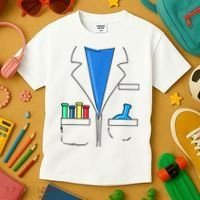 Funny Scientist Costume Nerd Chemistry Halloween Science Teacher Kids T-Shirt thumb 3