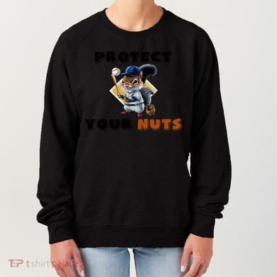 Funny Squirrel Catcher Protect Your Nuts Baseball Gift Women's Sweatshirt