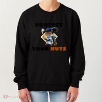 Funny Squirrel Catcher Protect Your Nuts Baseball Gift Women's Sweatshirt thumb 0