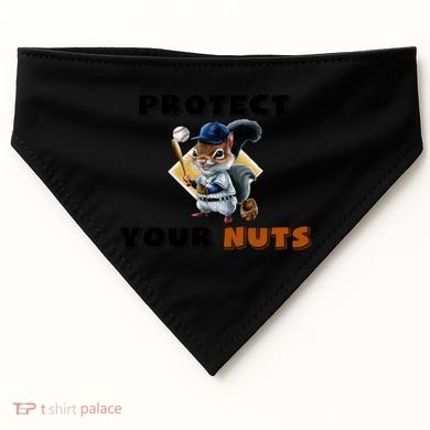 Funny Squirrel Catcher Protect Your Nuts Baseball Gift USA-Made Doggie Bandana